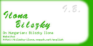 ilona bilszky business card